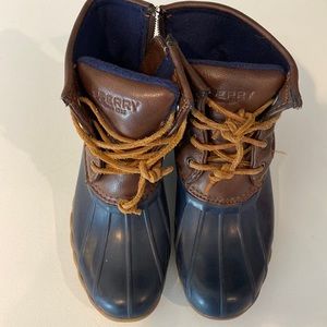 Navy & Brown Sperry Topsider Saltwater Duck Boots